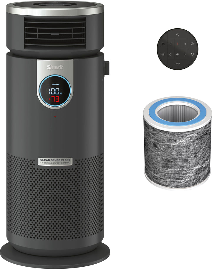 Shark Air Purifier 3-in-1 with True HEPA Filter, Air Purifier, Purified Heat, Purifed Fan, Odor Lock, 500 sq. ft. - Black_6