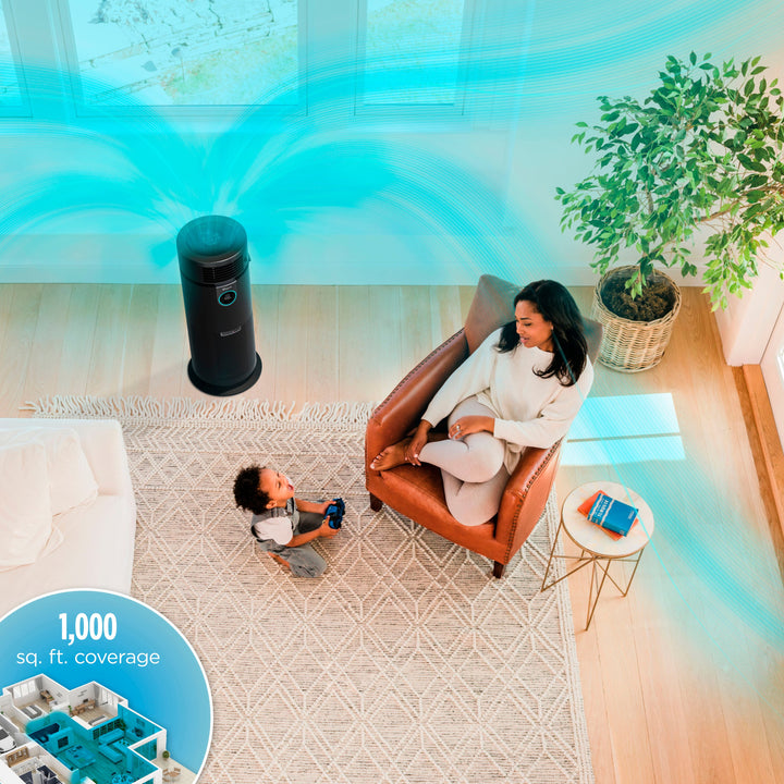 Shark - Air Purifier MAX 3-in-1 with True HEPA Filter, Air Purifier, Purified Heat, Purifed Fan, Odor Lock, 1000 sq. ft. - Black_8