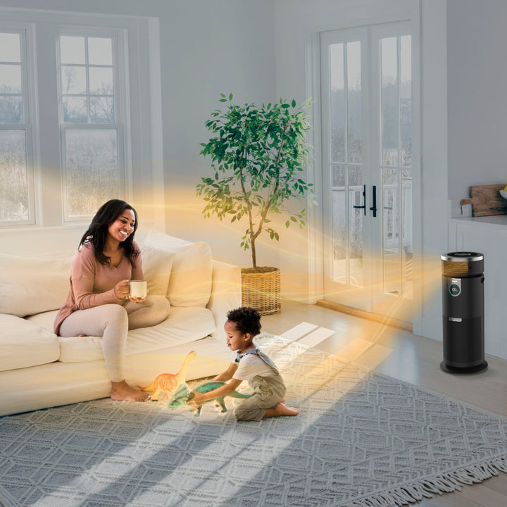 Shark - Air Purifier MAX 3-in-1 with True HEPA Filter, Air Purifier, Purified Heat, Purifed Fan, Odor Lock, 1000 sq. ft. - Black_4