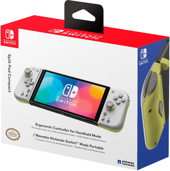 Hori - Split Pad Compact for Nintendo Switch - Light Gray & Yellow_3