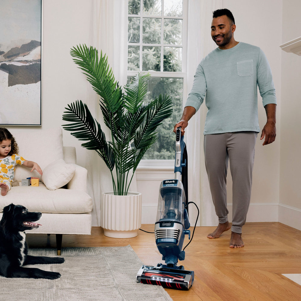 Shark - Stratos Upright Vacuum with DuoClean PowerFins HairPro, Self-Cleaning Brushroll, Odor Neutralizer Technology - Navy_1
