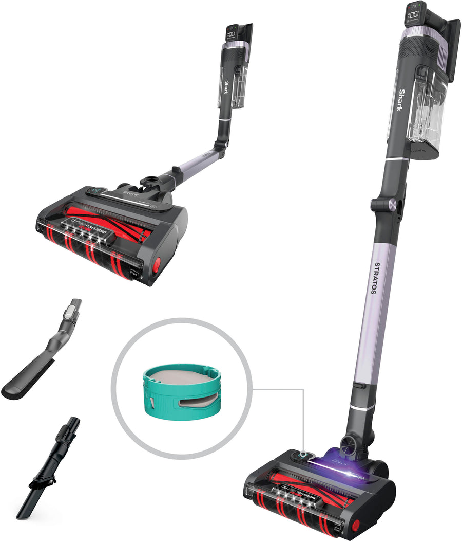 Shark - Stratos MultiFLEX Cordless Stick Vacuum with Clean Sense IQ and Odor Neutralizer, DuoClean Powerfins HairPro - Ash Purple_0