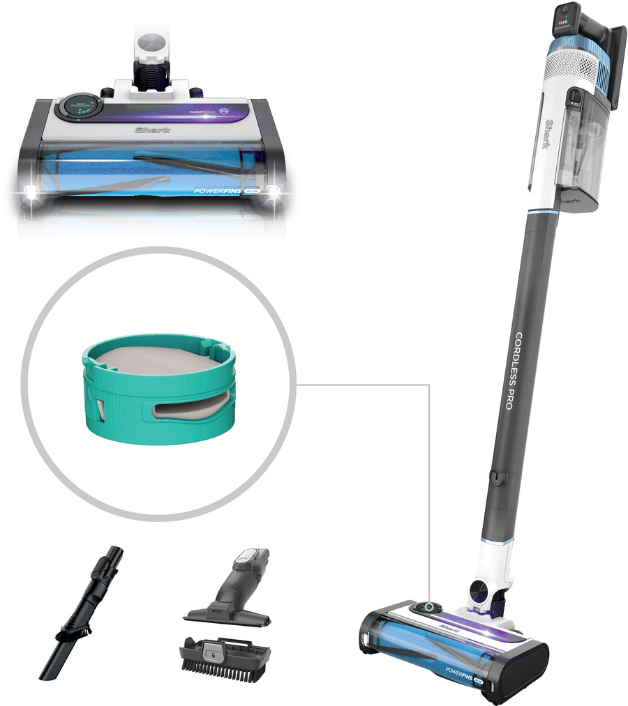 Shark - Cordless Pro Stick Vacuum with Clean Sense IQ and Odor Neutralizer, PowerFins Plus Brushroll - Light Blue_0