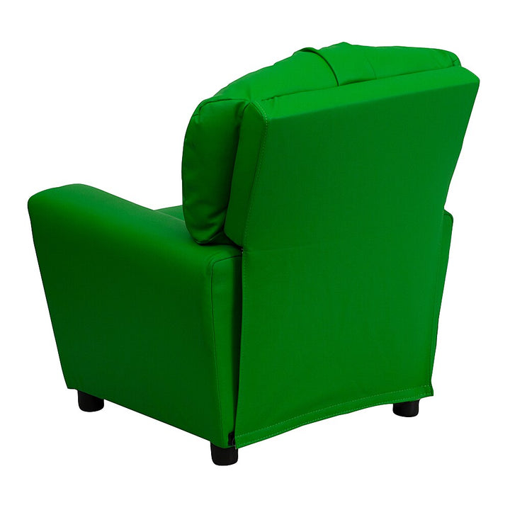 Flash Furniture - Contemporary Kids Recliner with Cup Holder - Green Vinyl_6
