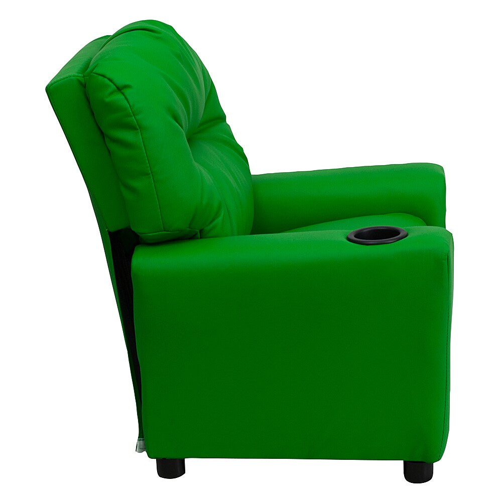Flash Furniture - Contemporary Kids Recliner with Cup Holder - Green Vinyl_5