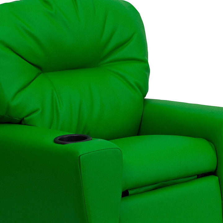 Flash Furniture - Contemporary Kids Recliner with Cup Holder - Green Vinyl_2