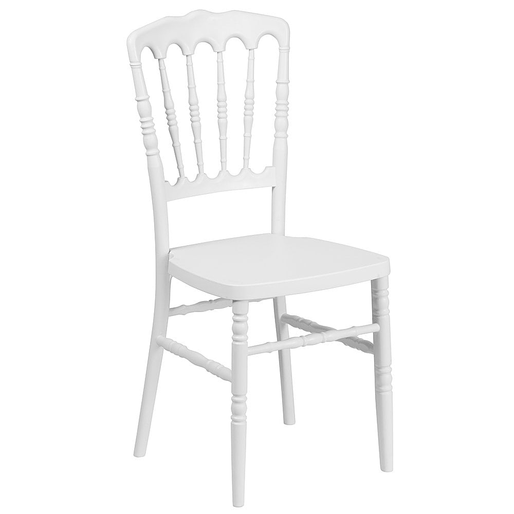 Flash Furniture - 2 Pack HERCULES Series Resin Stacking Napoleon Chair - White_1