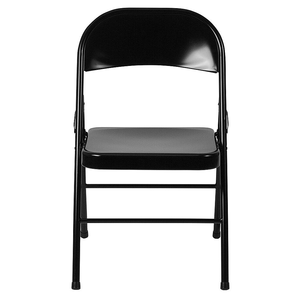 Flash Furniture - 4 Pack HERCULES Series Double Braced Metal Folding Chair - Black_6