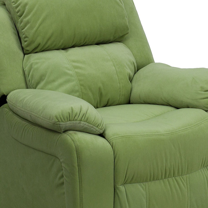 Flash Furniture - Deluxe Padded Contemporary Kids Recliner with Storage Arms - Avocado Microfiber_3