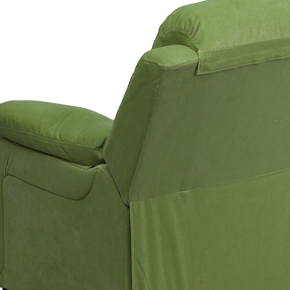 Flash Furniture - Deluxe Padded Contemporary Kids Recliner with Storage Arms - Avocado Microfiber_2