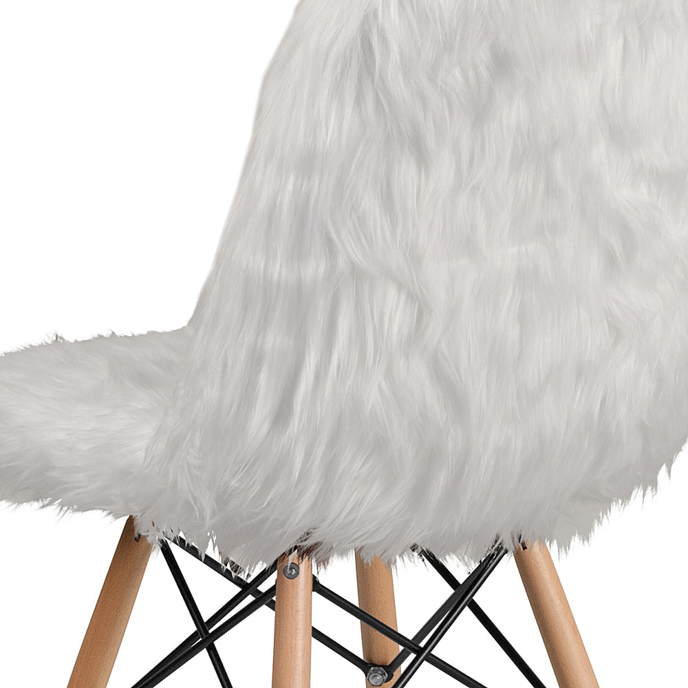 Flash Furniture - Shaggy Dog Accent Chair - White_1