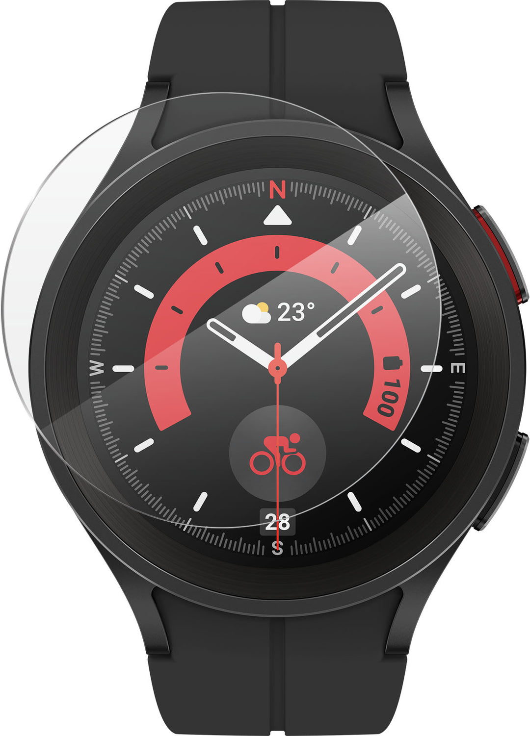 ZAGG - InvisibleShield GlassFusion+ Flexible Hybrid Screen Protector for Samsung Galaxy Watch5 Pro 2022_2