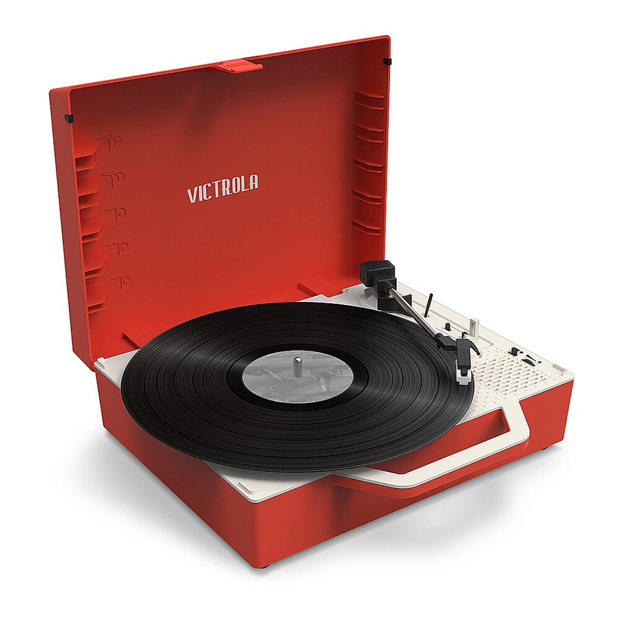 Victrola - Re-Spin Sustainable Bluetooth Suitcase Record Player - Poinsettia Red_0