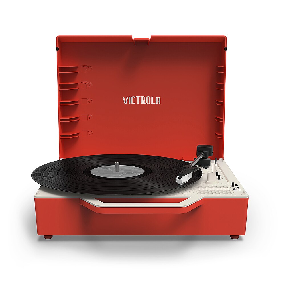Victrola - Re-Spin Sustainable Bluetooth Suitcase Record Player - Poinsettia Red_6