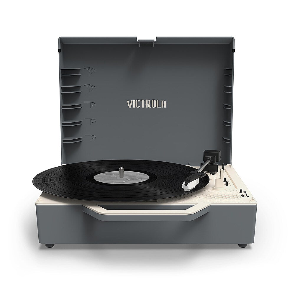 Victrola - Re-Spin Sustainable Bluetooth Suitcase Record Player - Graphite Grey_2