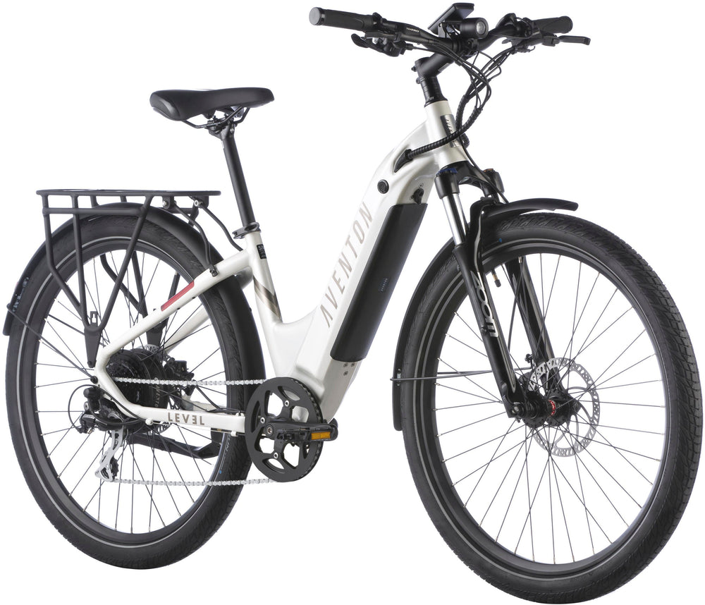 Aventon - Level.2 Commuter Step-Through eBike w/ up to 60 miles Max Operating Range and 28 MPH Max Speed - Polar White_1