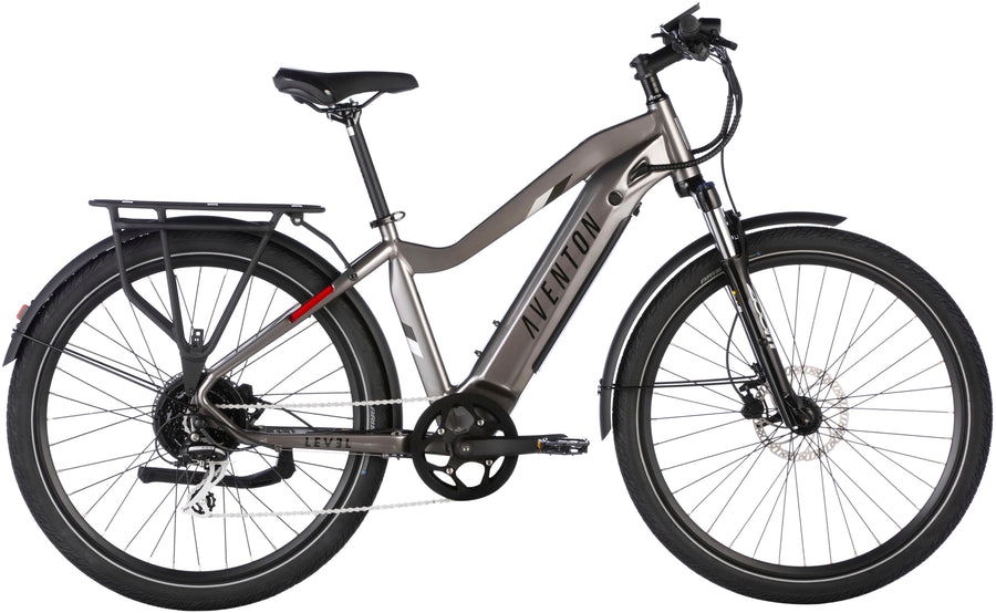 Aventon - Level.2 Commuter Step-Over eBike w/ up to 60 miles Max Operating Range and 28 MPH Max Speed - Clay Grey_0