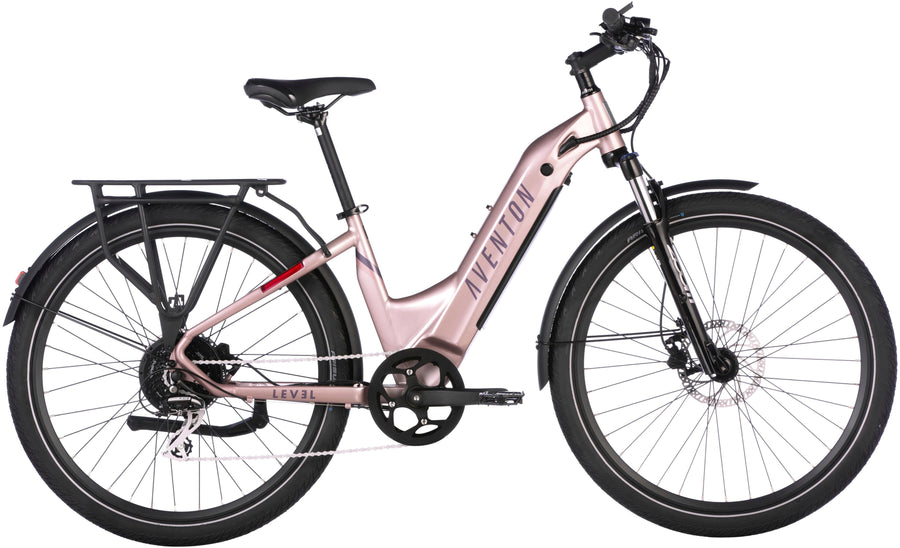 Aventon - Level.2 Commuter Step-Through eBike w/ up to 60 miles Max Operating Range and 28 MPH Max Speed - Himalayan Pink_0