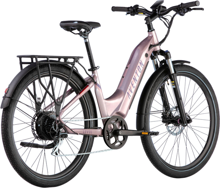 Aventon - Level.2 Commuter Step-Through eBike w/ up to 60 miles Max Operating Range and 28 MPH Max Speed - Himalayan Pink_2