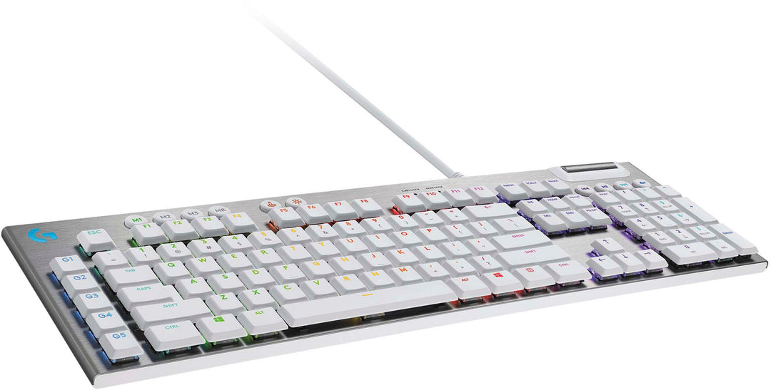 Logitech - G815 LIGHTSYNC Full-size Wired Mechanical GL Tactile Switch Gaming Keyboard with RGB Backlighting - White_0