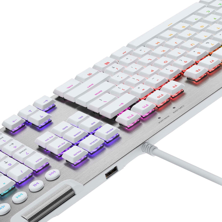 Logitech - G815 LIGHTSYNC Full-size Wired Mechanical GL Tactile Switch Gaming Keyboard with RGB Backlighting - White_2