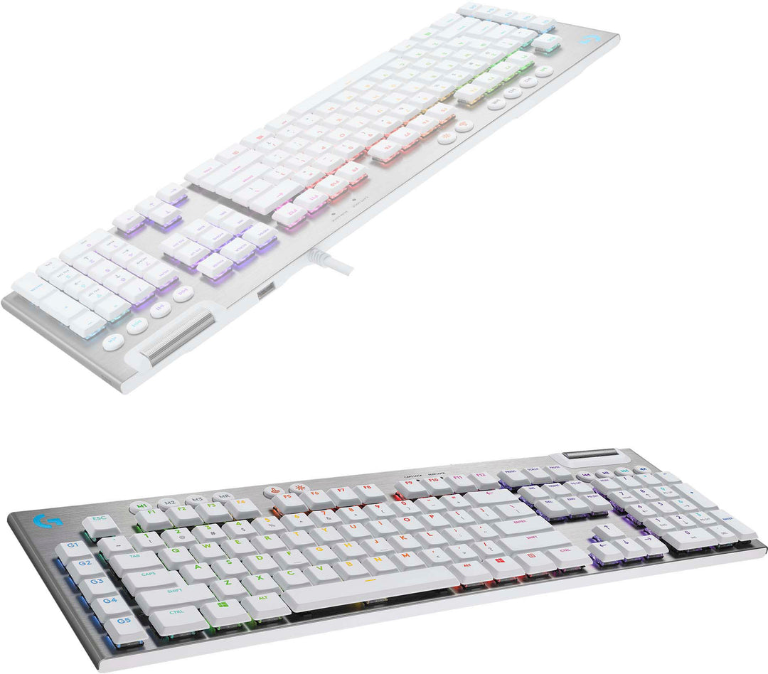 Logitech - G815 LIGHTSYNC Full-size Wired Mechanical GL Tactile Switch Gaming Keyboard with RGB Backlighting - White_3