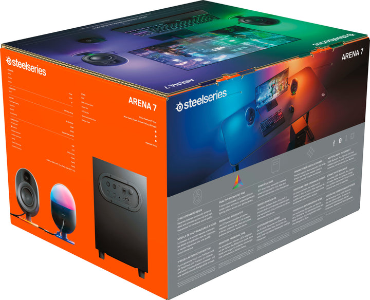 SteelSeries - Arena 7 2.1 Bluetooth Gaming Speakers with RGB Lighting (3 Piece) - Black_5