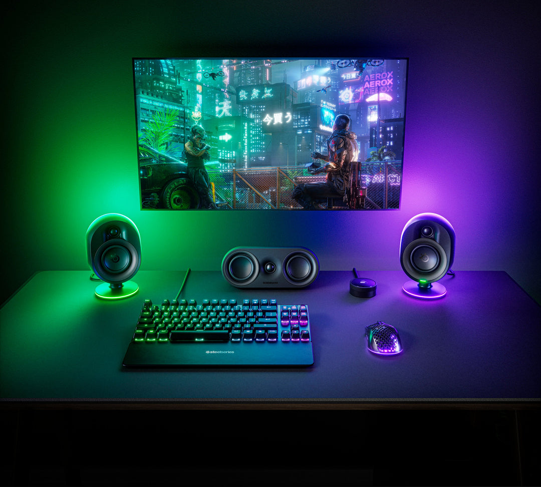SteelSeries - Arena 9 5.1 Bluetooth Gaming Speakers with RGB Lighting (6 Piece) - Black_3