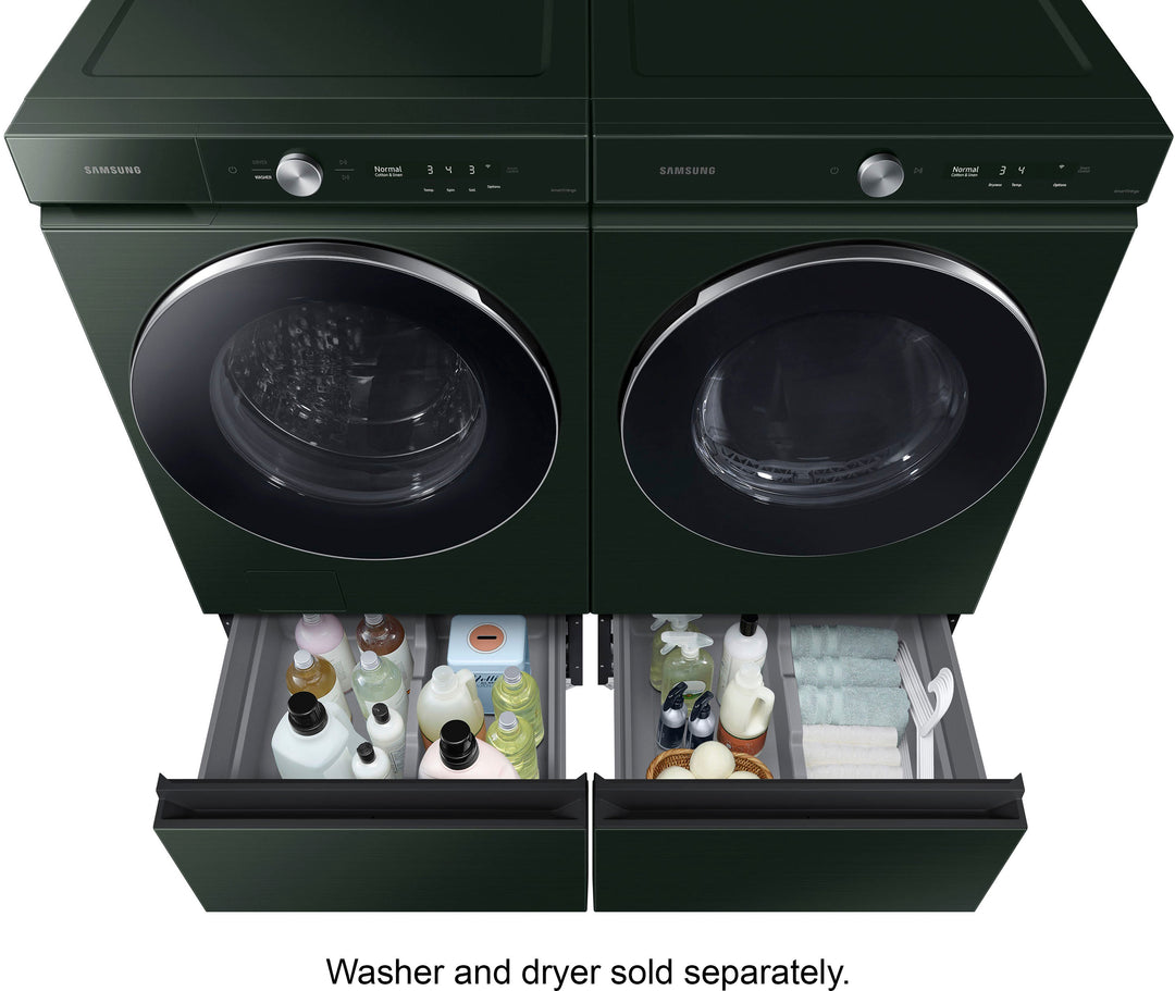 Samsung - Bespoke 27-in Laundry Pedestal with Storage Drawer - Forest Green_1