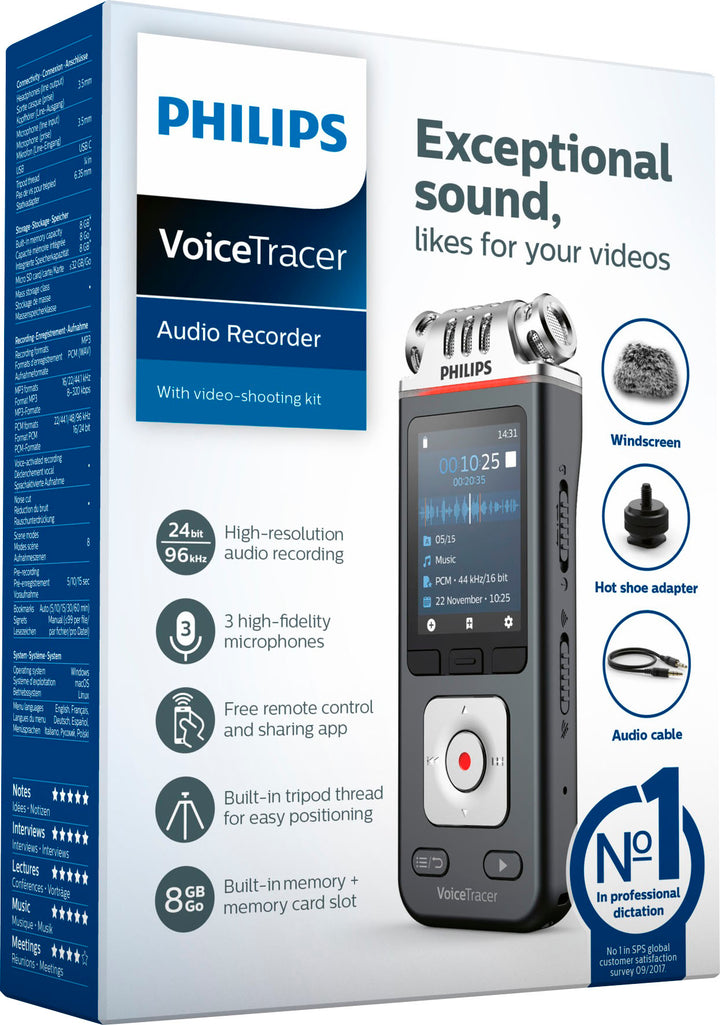 Philips - VoiceTracer DVT7110 Audio with Video Recorder - Silver_3