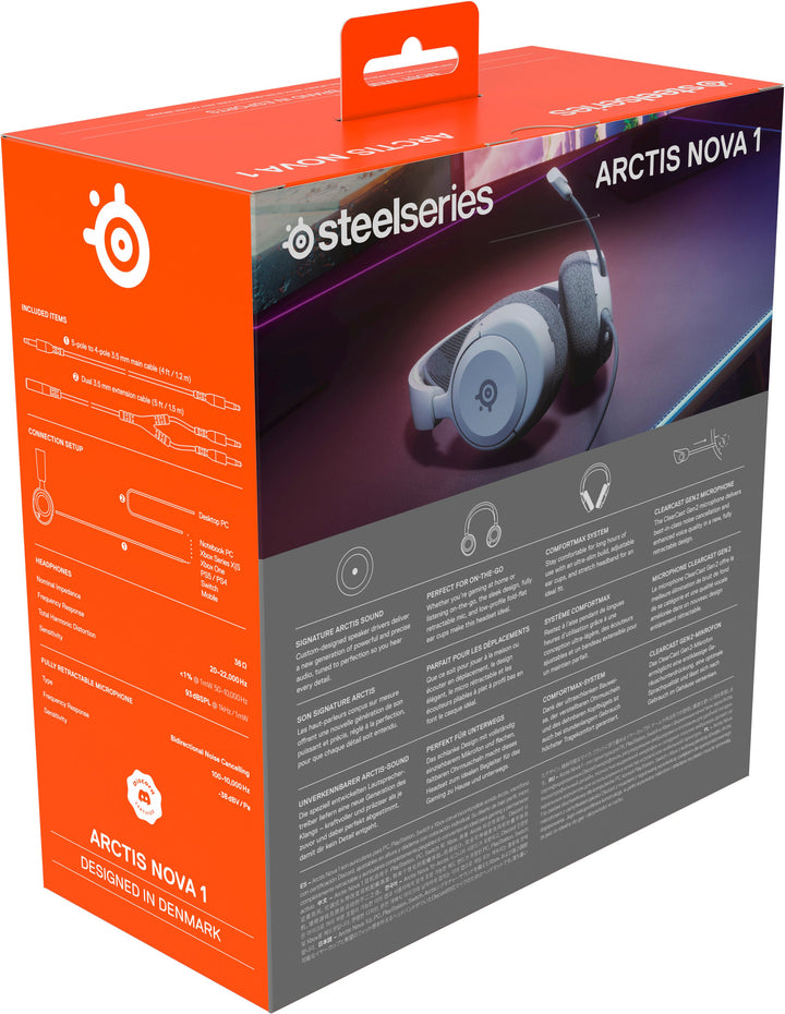 SteelSeries - Arctis Nova 1 Wired Gaming Headset for PC - White_8