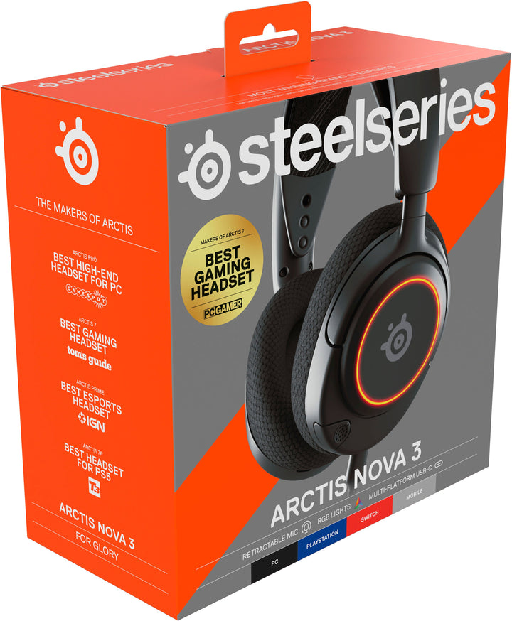 SteelSeries - Arctis Nova 3 Wired Gaming Headset for PC - Black_8