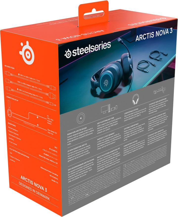 SteelSeries - Arctis Nova 3 Wired Gaming Headset for PC - Black_9