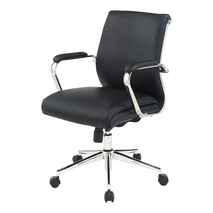 Office Star Products - Mid Back Antimicrobial Fabric Chair - Dillon Steel_9
