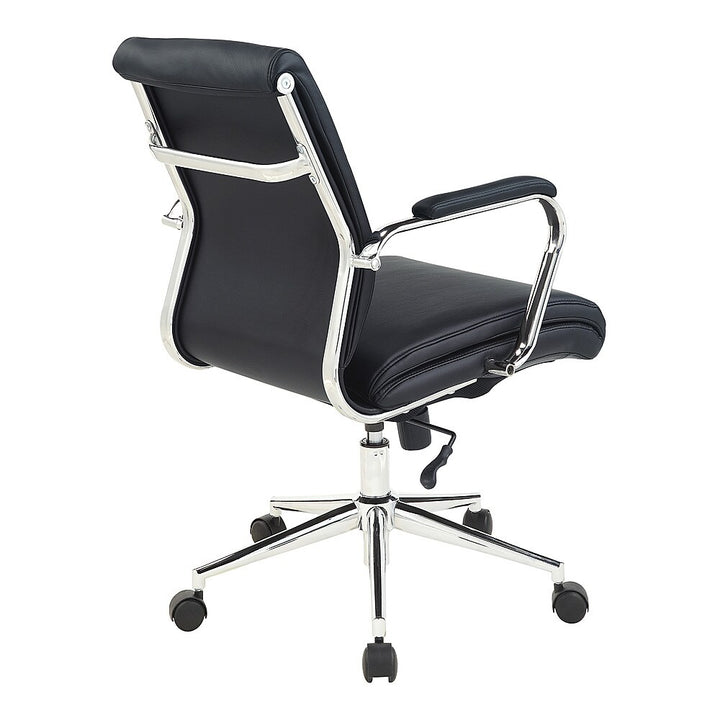 Office Star Products - Mid Back Antimicrobial Fabric Chair - Dillon Steel_8