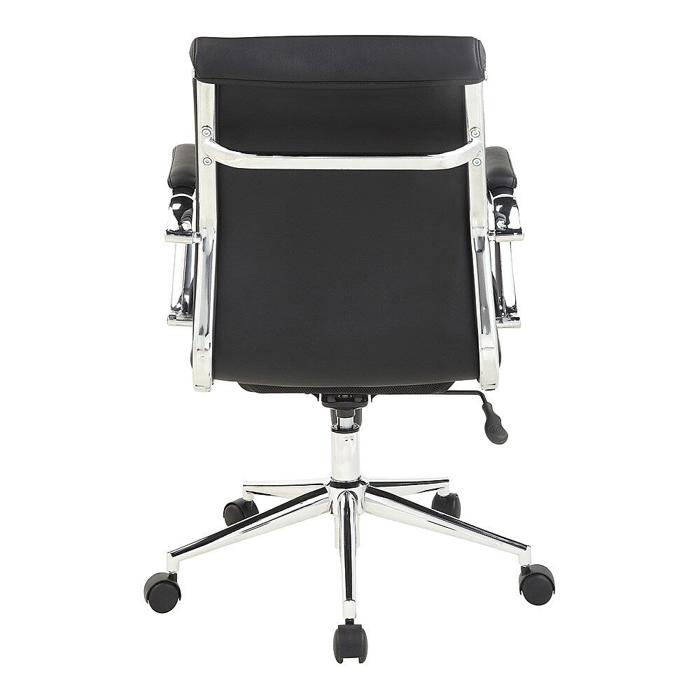 Office Star Products - Mid Back Antimicrobial Fabric Chair - Dillon Steel_7