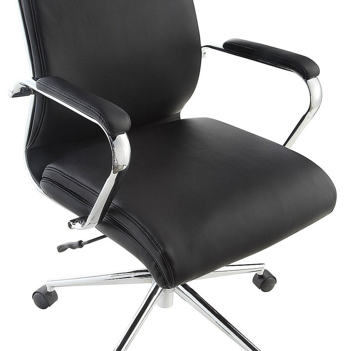 Office Star Products - Mid Back Antimicrobial Fabric Chair - Dillon Steel_3