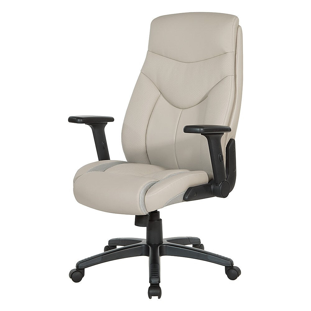 Office Star Products - Exec Bonded Leather Office Chair - Taupe_10