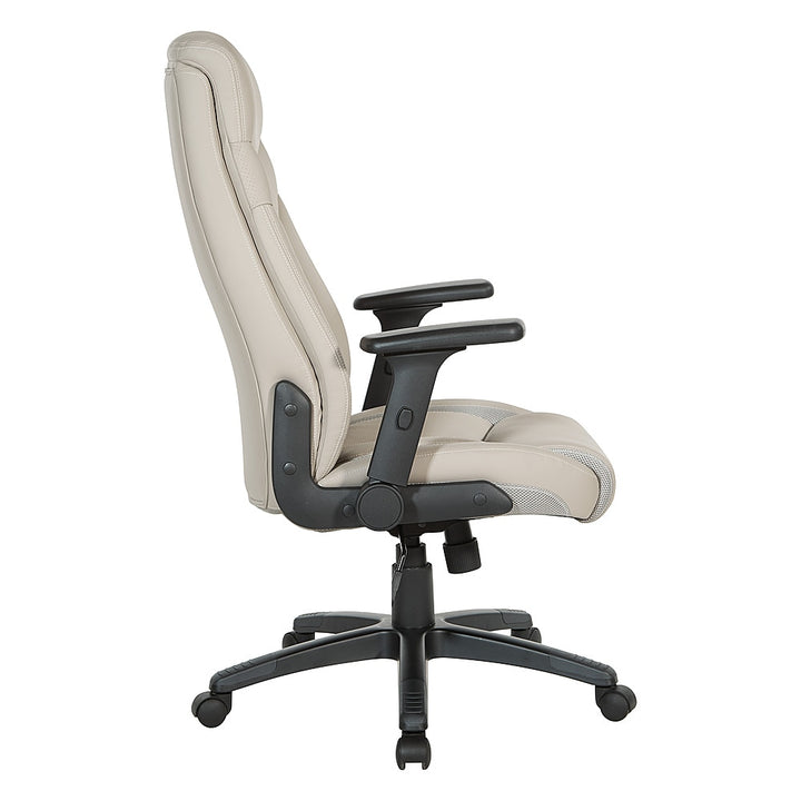 Office Star Products - Exec Bonded Leather Office Chair - Taupe_3