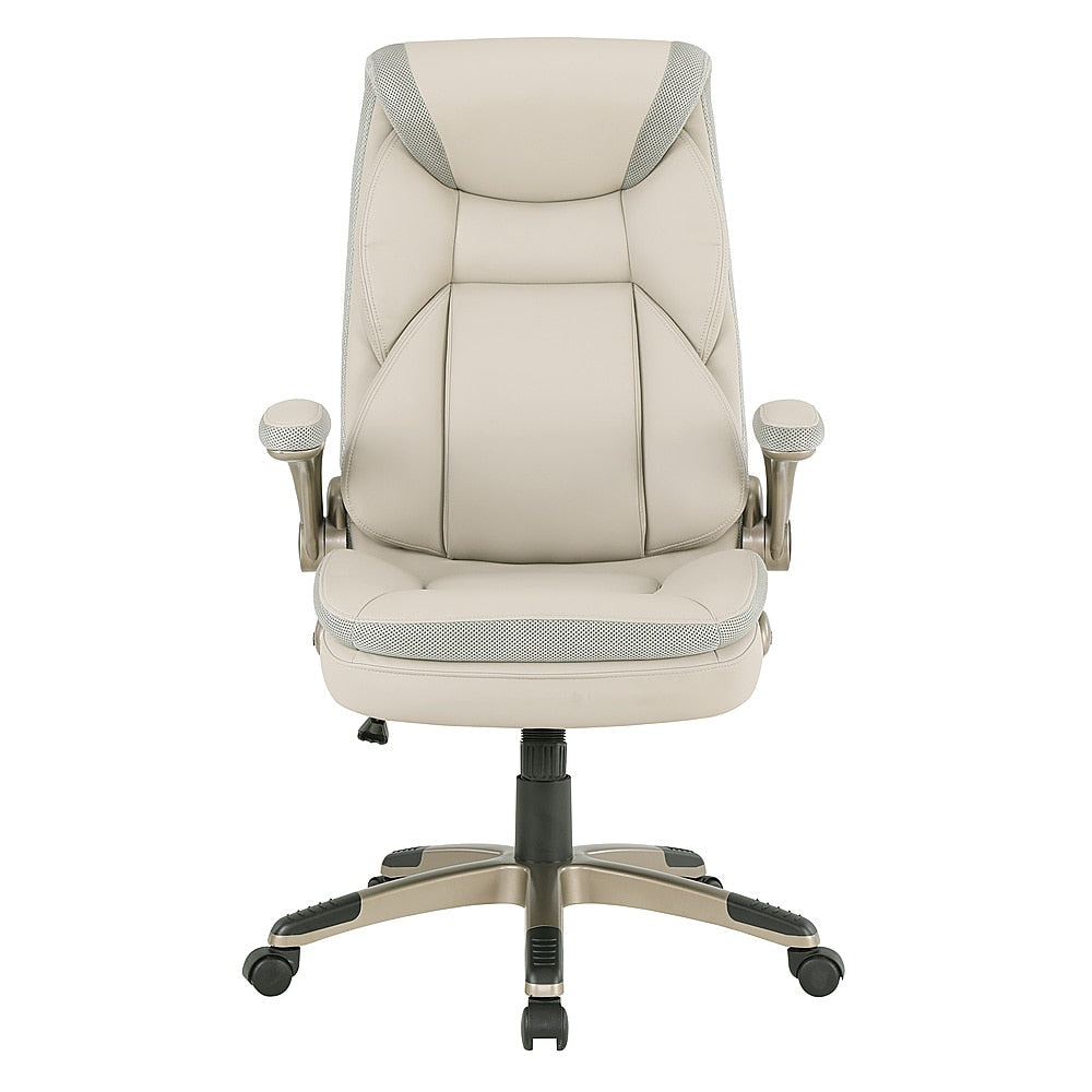 Office Star Products - Exec Bonded Lthr Office Chair - Taupe / Cocoa_0