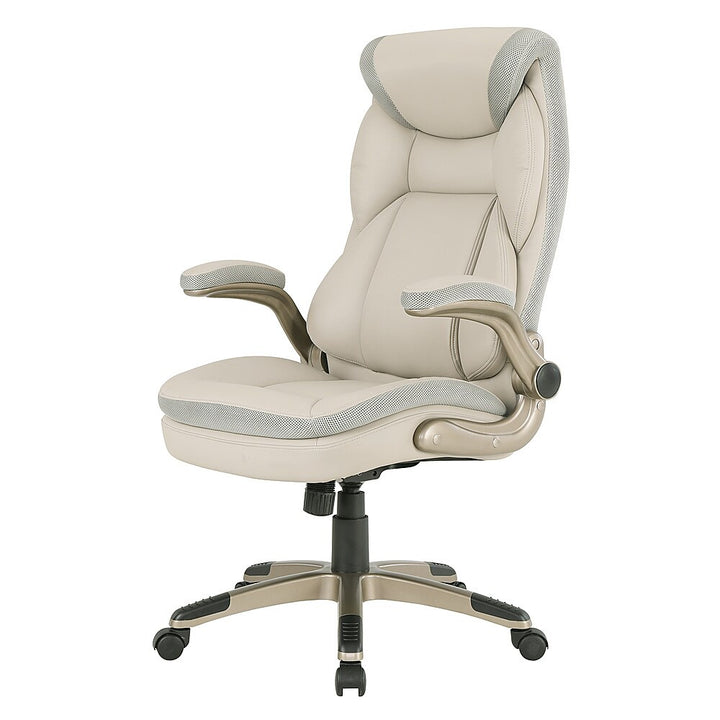 Office Star Products - Exec Bonded Lthr Office Chair - Taupe / Cocoa_10