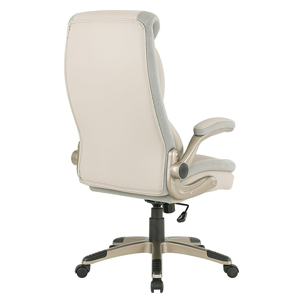 Office Star Products - Exec Bonded Lthr Office Chair - Taupe / Cocoa_2