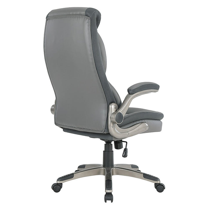 Office Star Products - Exec Bonded Lthr Office Chair - Charcoal / Titanium_9