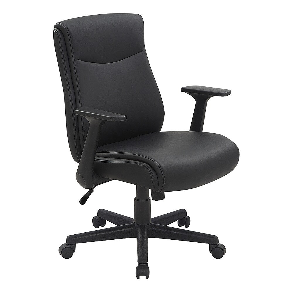 Office Star Products - Mid Back Managers Office Chair - Black_1