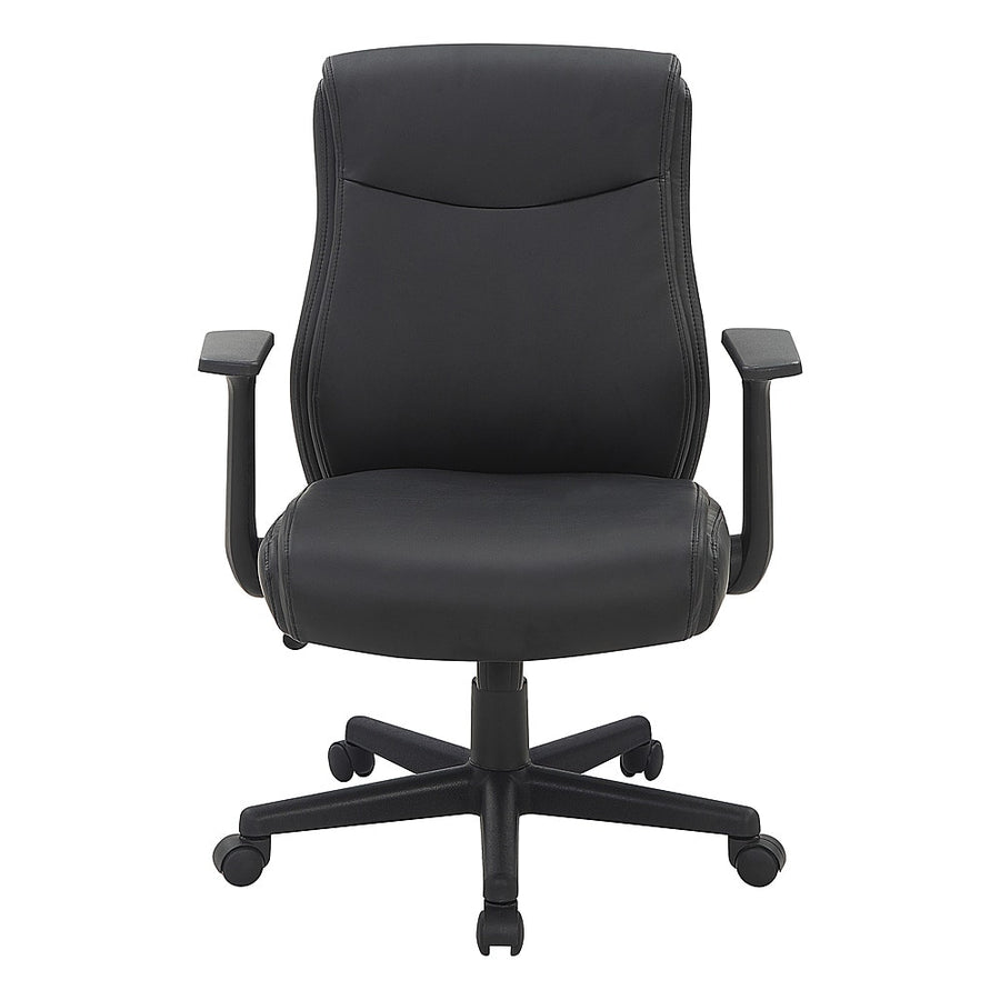 Office Star Products - Mid Back Managers Office Chair - Black_0