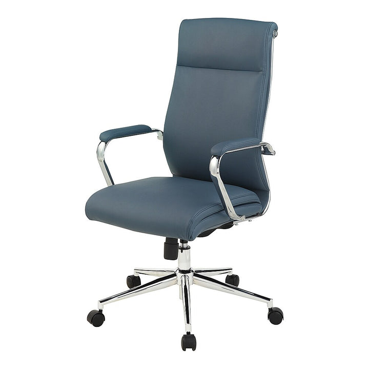 Office Star Products - High Back Antimicrobial Fabric Chair - Dillon Blue_8