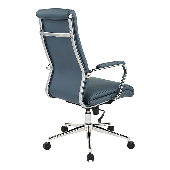 Office Star Products - High Back Antimicrobial Fabric Chair - Dillon Blue_9