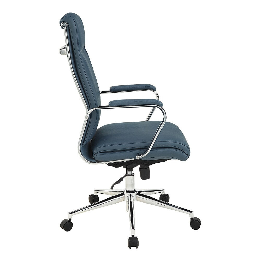 Office Star Products - High Back Antimicrobial Fabric Chair - Dillon Blue_2