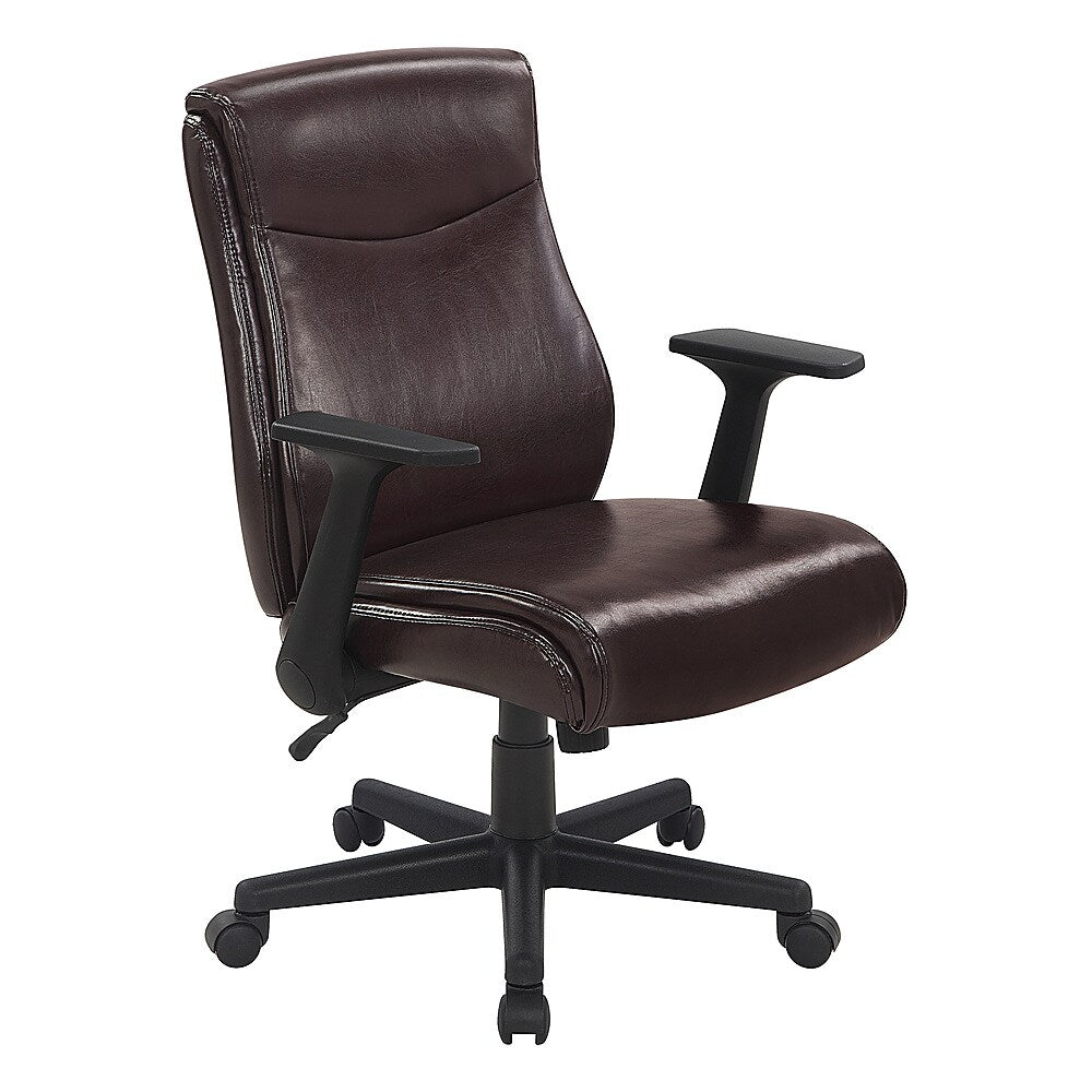 Office Star Products - Mid Back Managers Office Chair - Chocolate_1