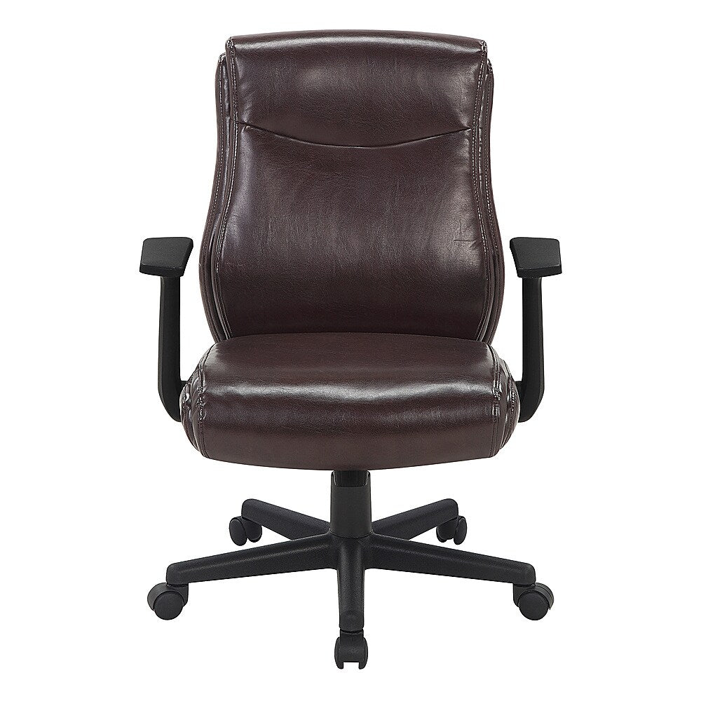 Office Star Products - Mid Back Managers Office Chair - Chocolate_0